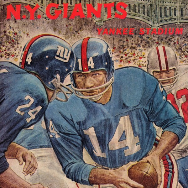 1963 New York Giants Football Program Art  Print